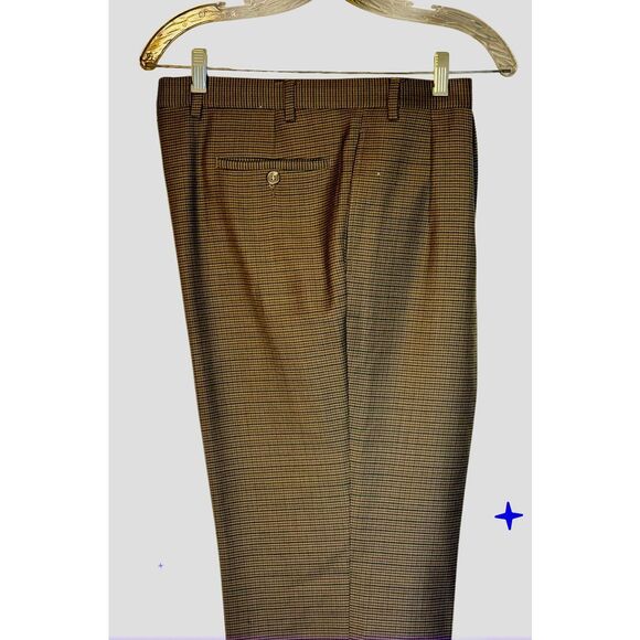 Lauren Ralph Lauren Men’s Pleated Cuffed Dress Pants Sz. 36X30 Small Plaid - Picture 5 of 9